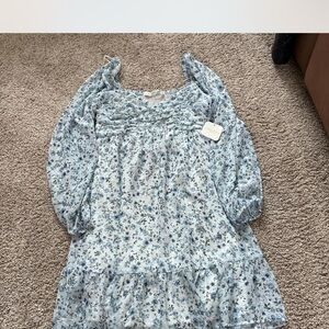 Altar'd State Blue Floral Patterned Dress